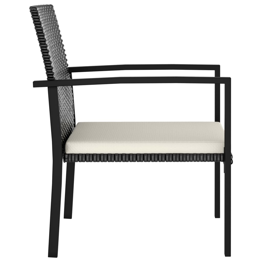 Ensemble à manger de jardin 7 pcs Résine tressée Noir