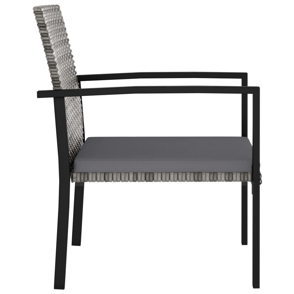 Ensemble à manger de jardin 5 pcs Résine tressée Gris