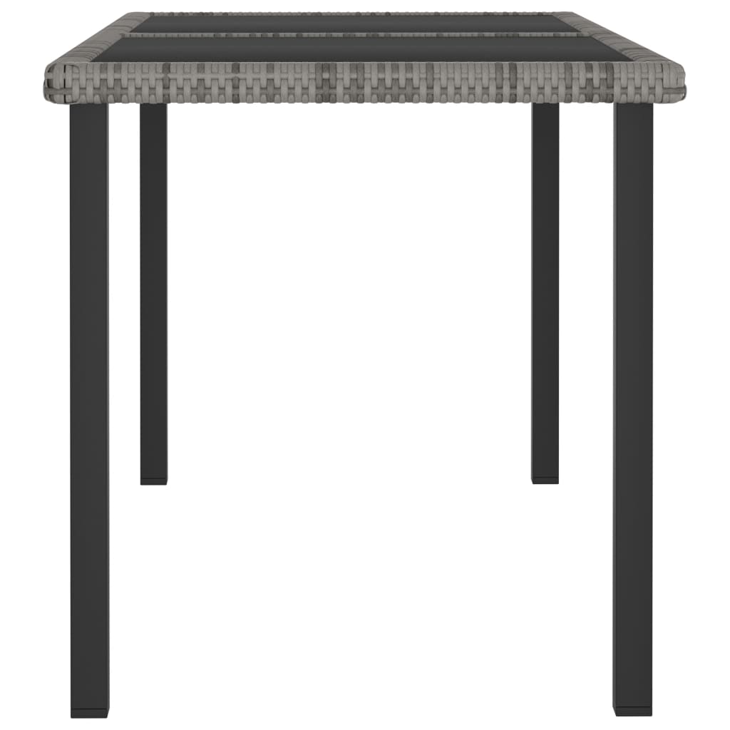 Ensemble à manger de jardin 5 pcs Résine tressée Gris