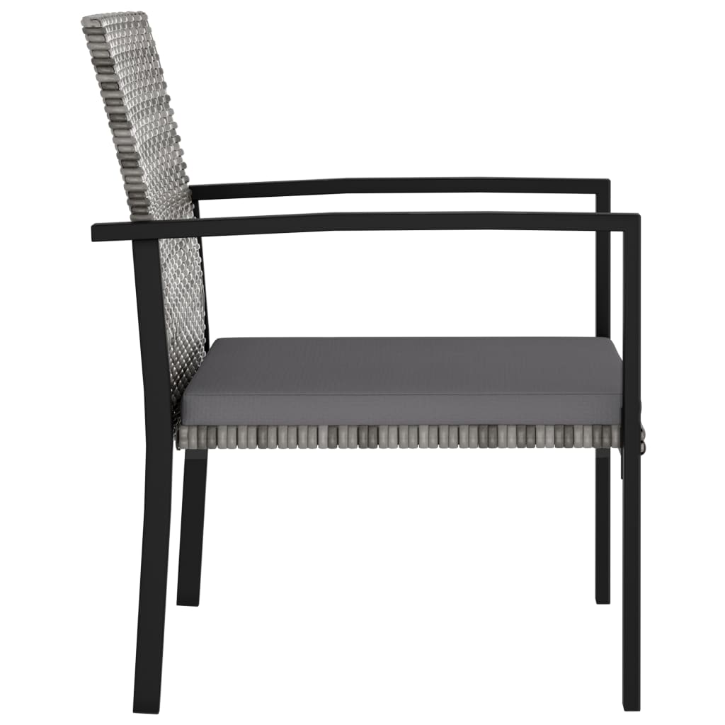 Ensemble à manger de jardin 5 pcs Résine tressée Gris