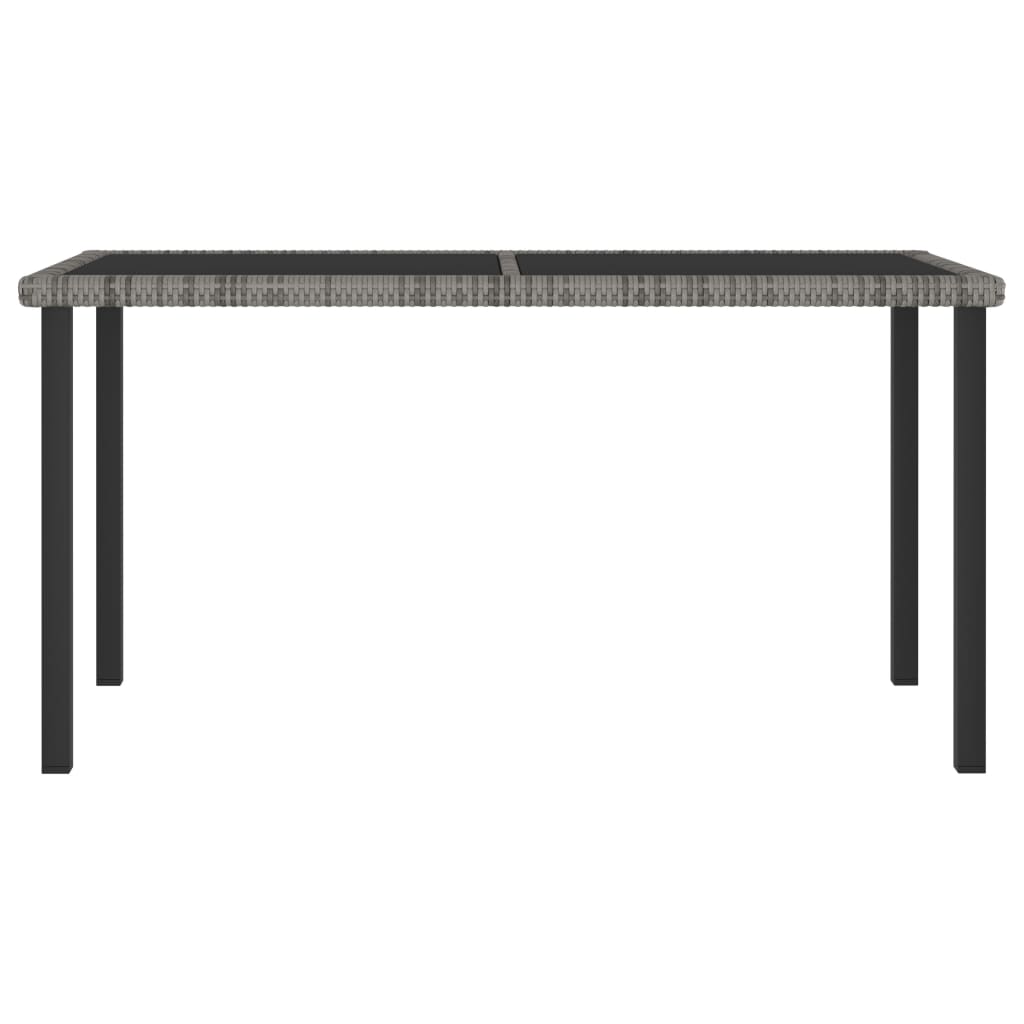 Ensemble à manger de jardin 7 pcs Résine tressée Gris