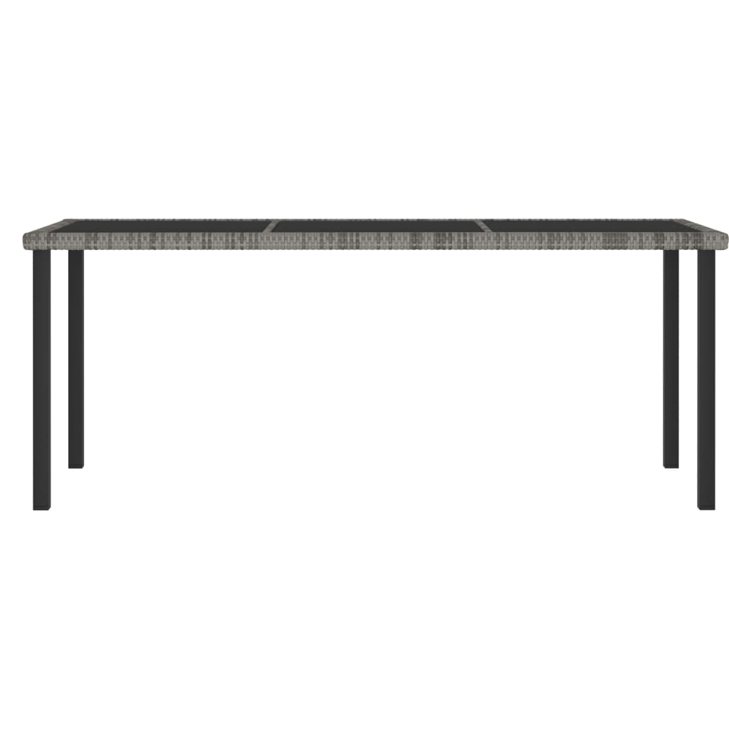 Ensemble à manger de jardin 7 pcs Résine tressée Gris