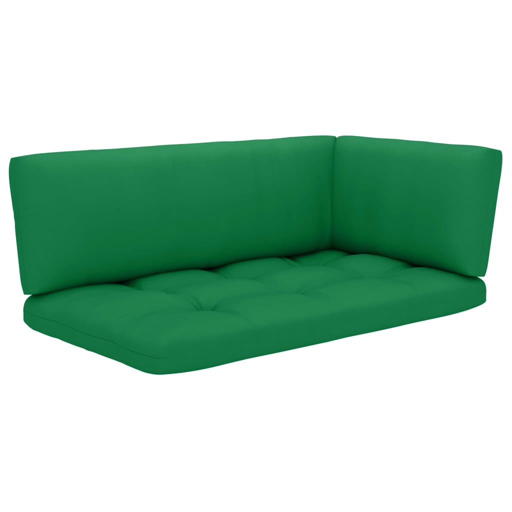 Salon de jardin palette 4pcs avec coussins Bois de pin imprégné