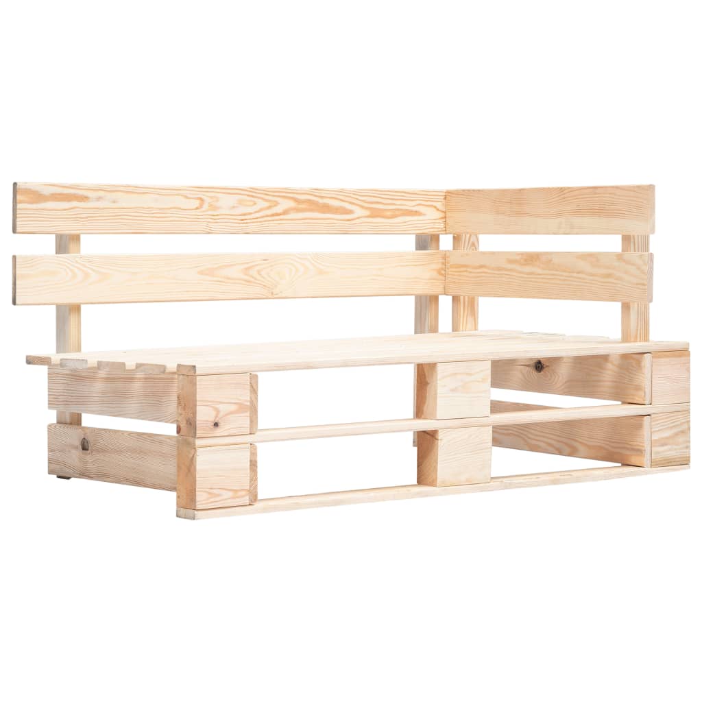 Salon de jardin palette 4pcs avec coussins Bois de pin imprégné