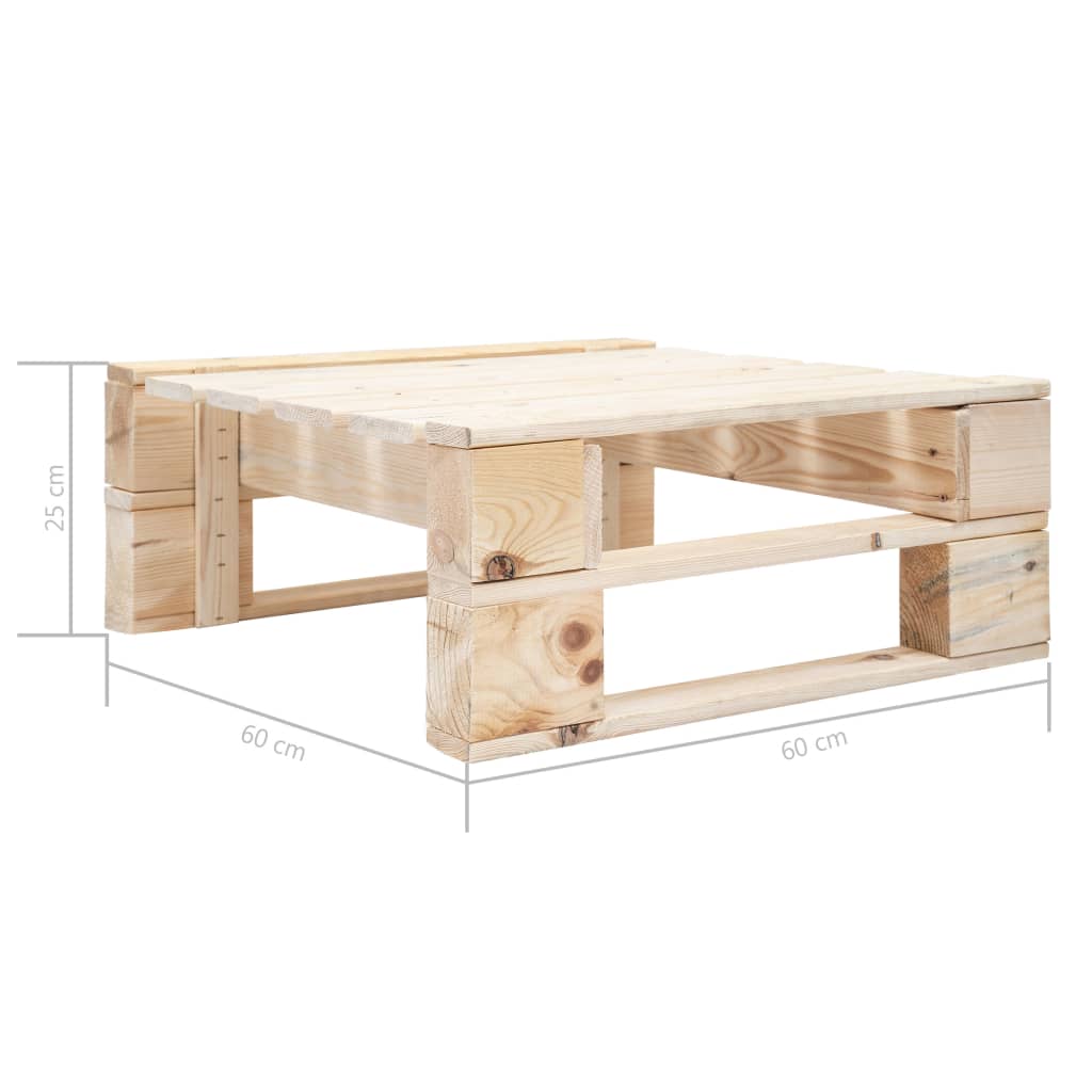 Salon de jardin palette 4pcs avec coussins Bois de pin imprégné