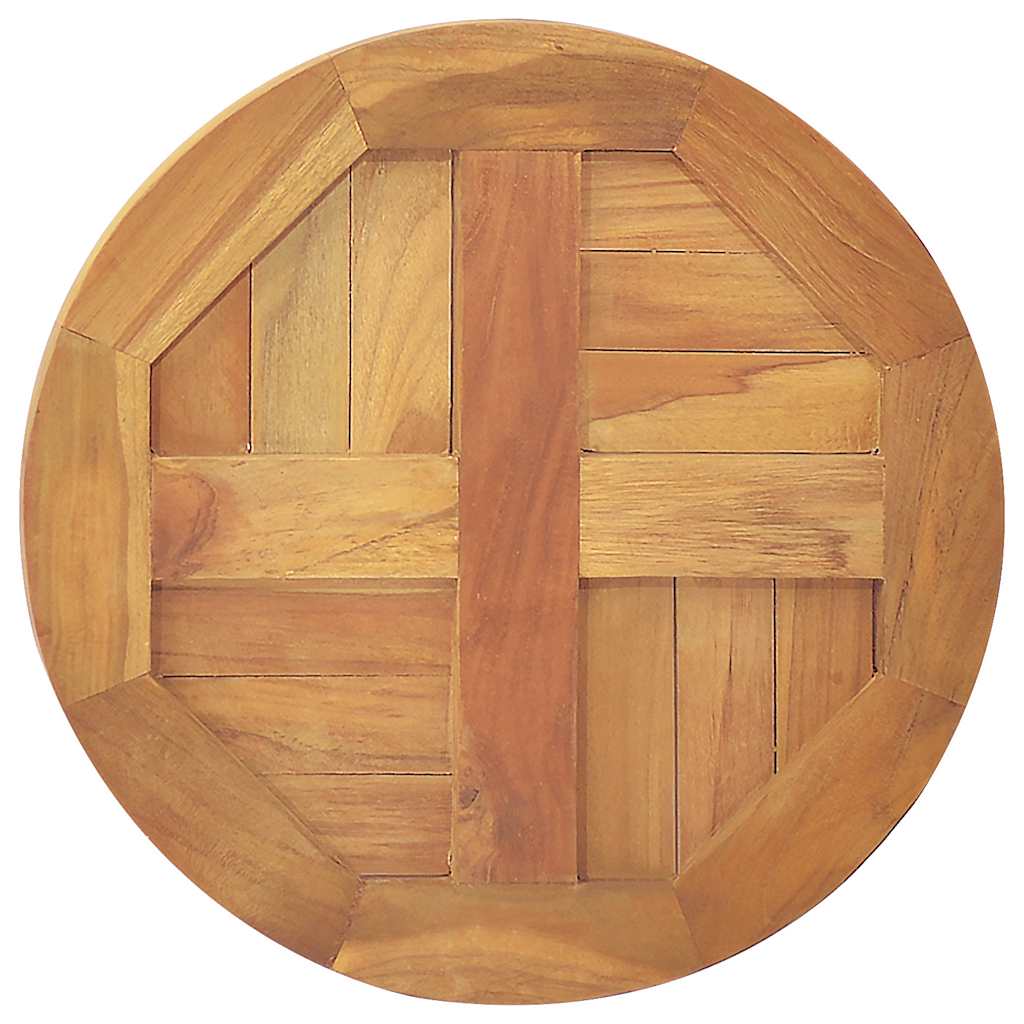 Dessus de table Bois de teck solide Rond 2,5 cm 40 cm - XIOS