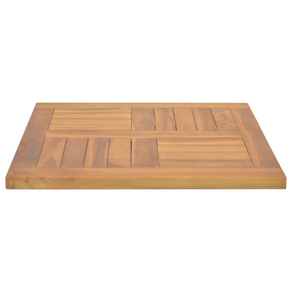 Dessus de table carré 50x50x2,5 cm Bois de teck massif - XIOS