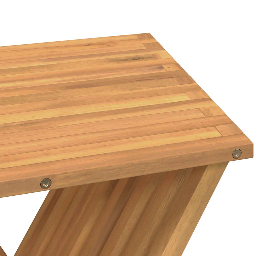 Tabouret pliant 40x32,5x70 cm Bois massif de teck - XIOS