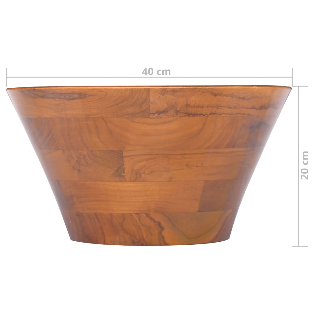 Lavabo Bois de teck massif Φ40x20 cm Lavabos vidaXL
