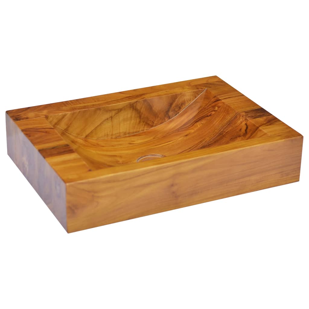 Lavabo Bois de teck massif 50x35x10 cm Lavabos vidaXL