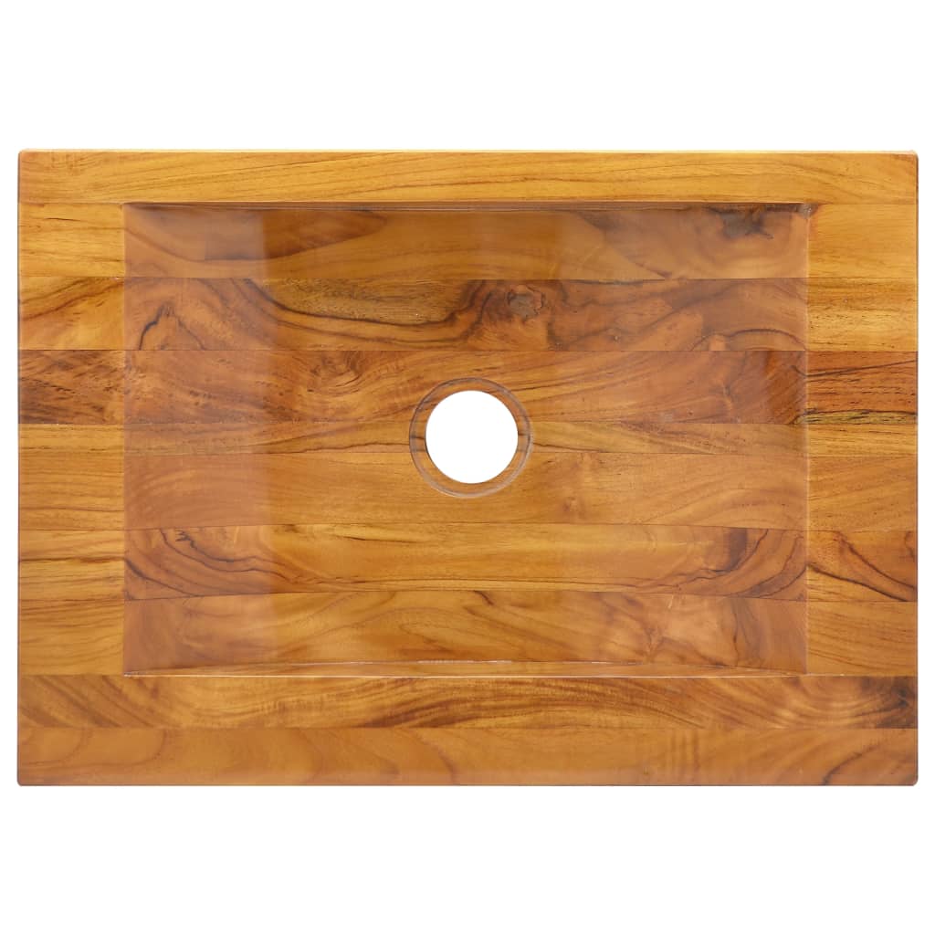 Lavabo Bois de teck massif 50x35x10 cm Lavabos vidaXL