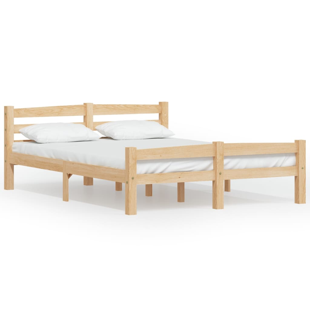Cadre de lit sans matelas bois massif de pin 140x200 cm - XIOS