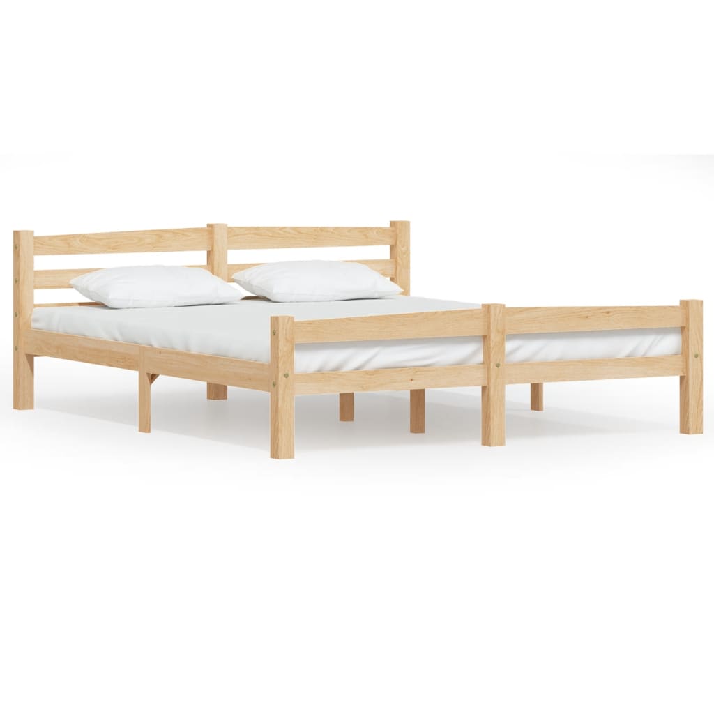 Cadre de lit sans matelas bois massif de pin 160x200 cm - XIOS