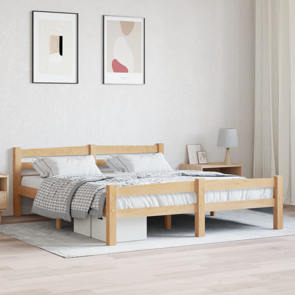 Cadre de lit sans matelas bois massif de pin 160x200 cm - XIOS