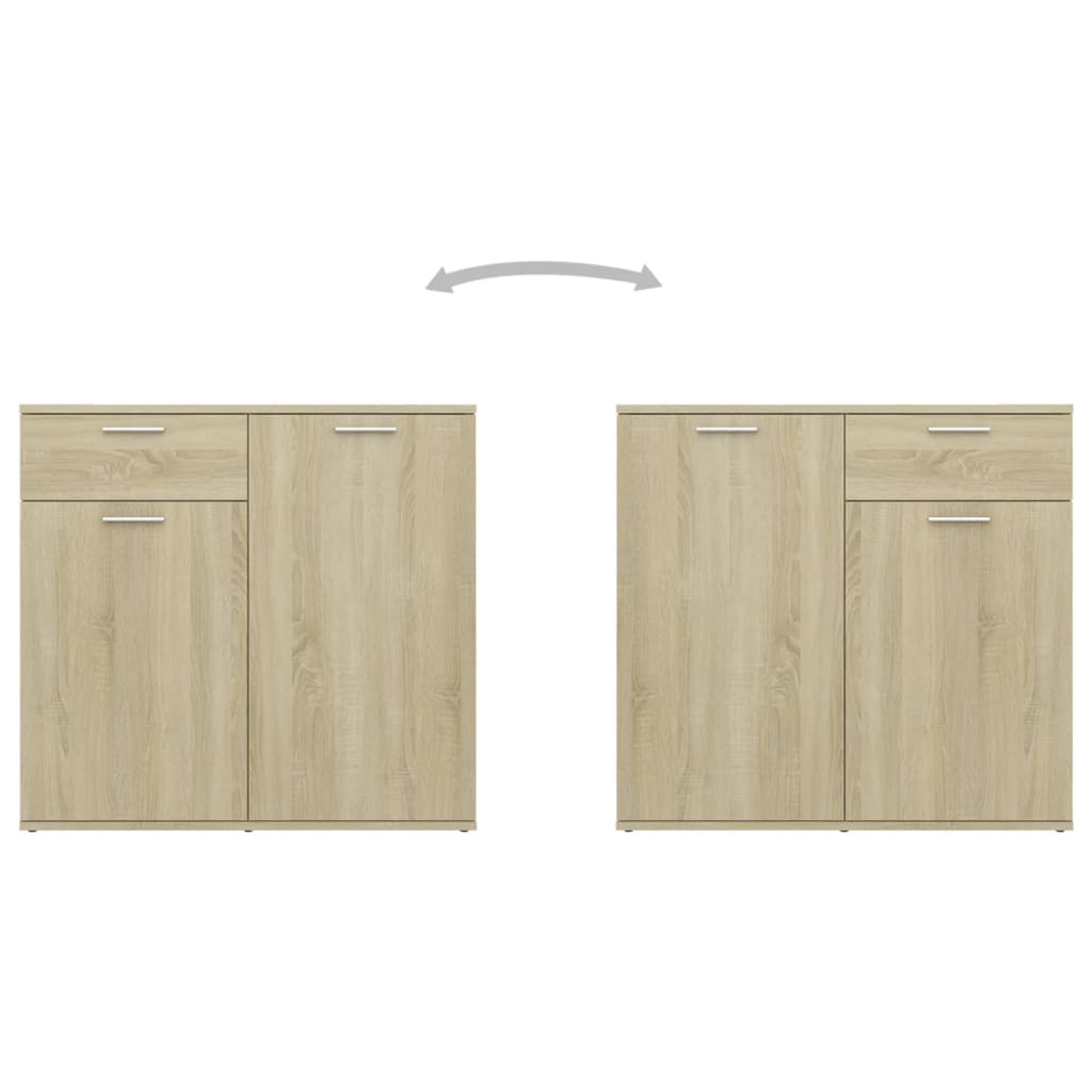 Buffet chêne sonoma 80x36x75 cm bois d'ingénierie - XIOS