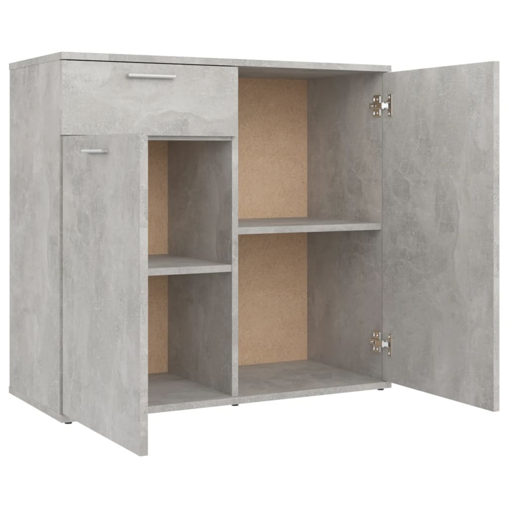 Buffet gris béton 80x36x75 cm bois d'ingénierie - XIOS