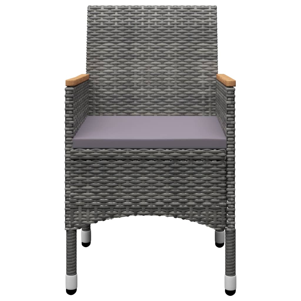 Ensemble à manger de jardin 5 pcs Gris
