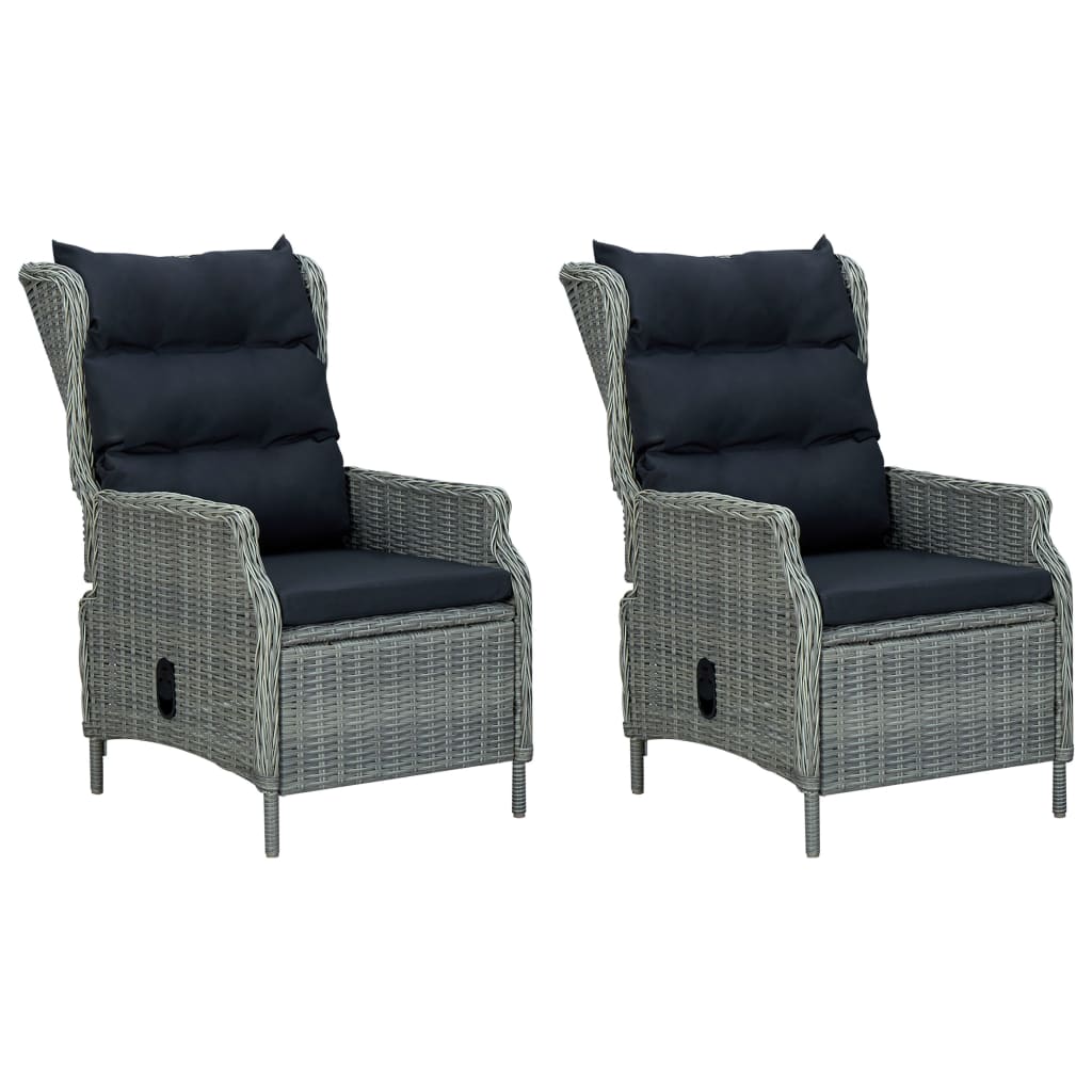 Ensemble à manger de jardin 3 pcs Gris clair