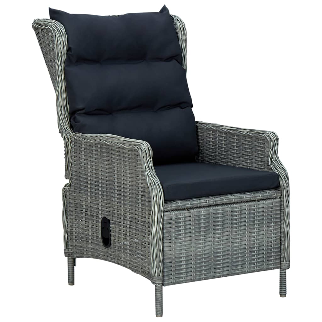 Ensemble à manger de jardin 3 pcs Gris clair