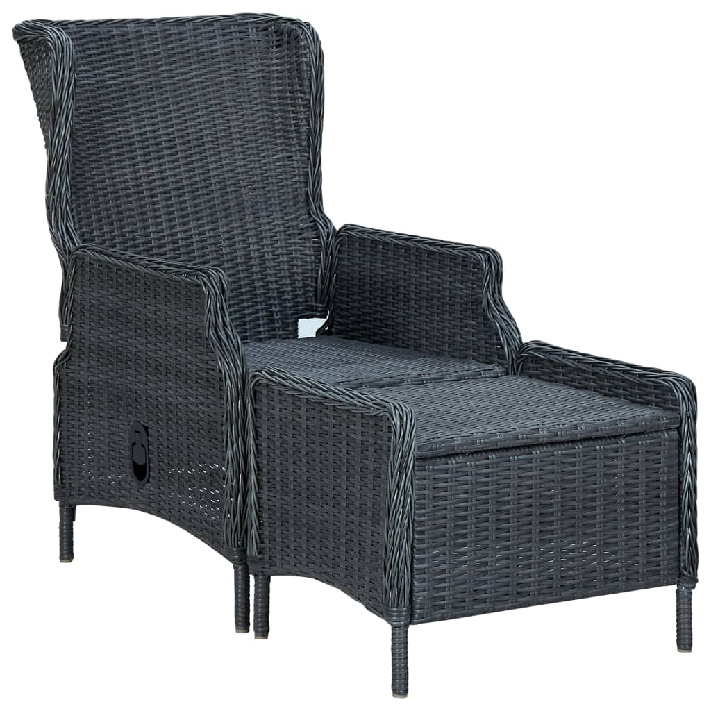 Ensemble à manger de jardin 5 pcs Gris foncé