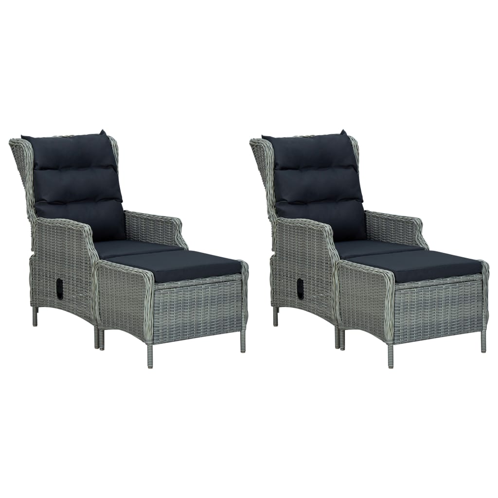 Ensemble à manger de jardin 5 pcs Gris clair