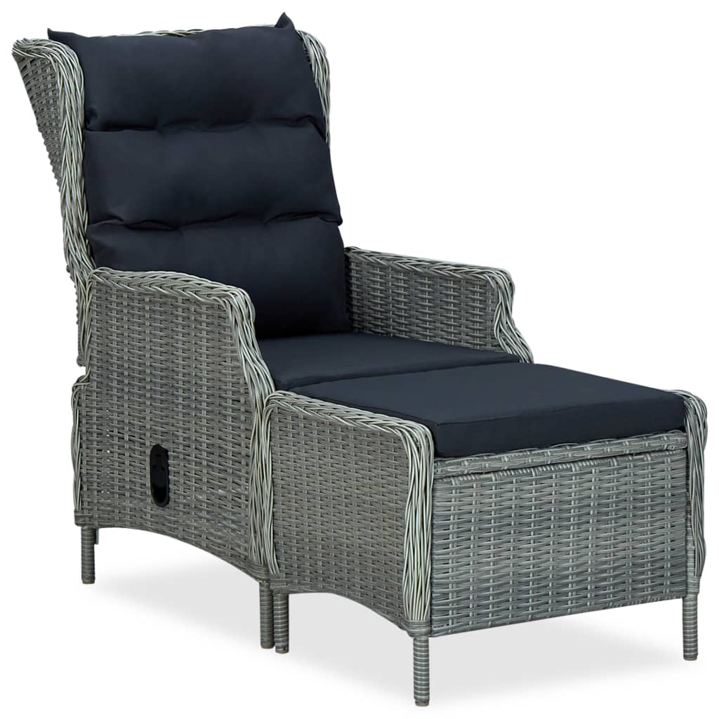 Ensemble à manger de jardin 5 pcs Gris clair