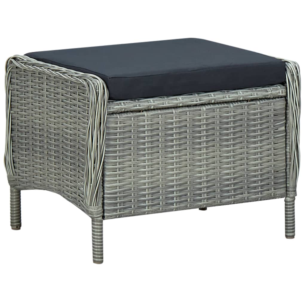 Ensemble à manger de jardin 5 pcs Gris clair