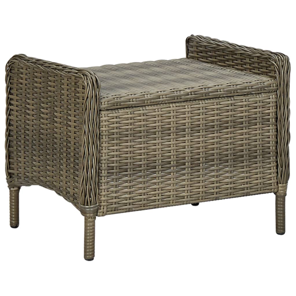 Ensemble à manger de jardin 5 pcs Marron