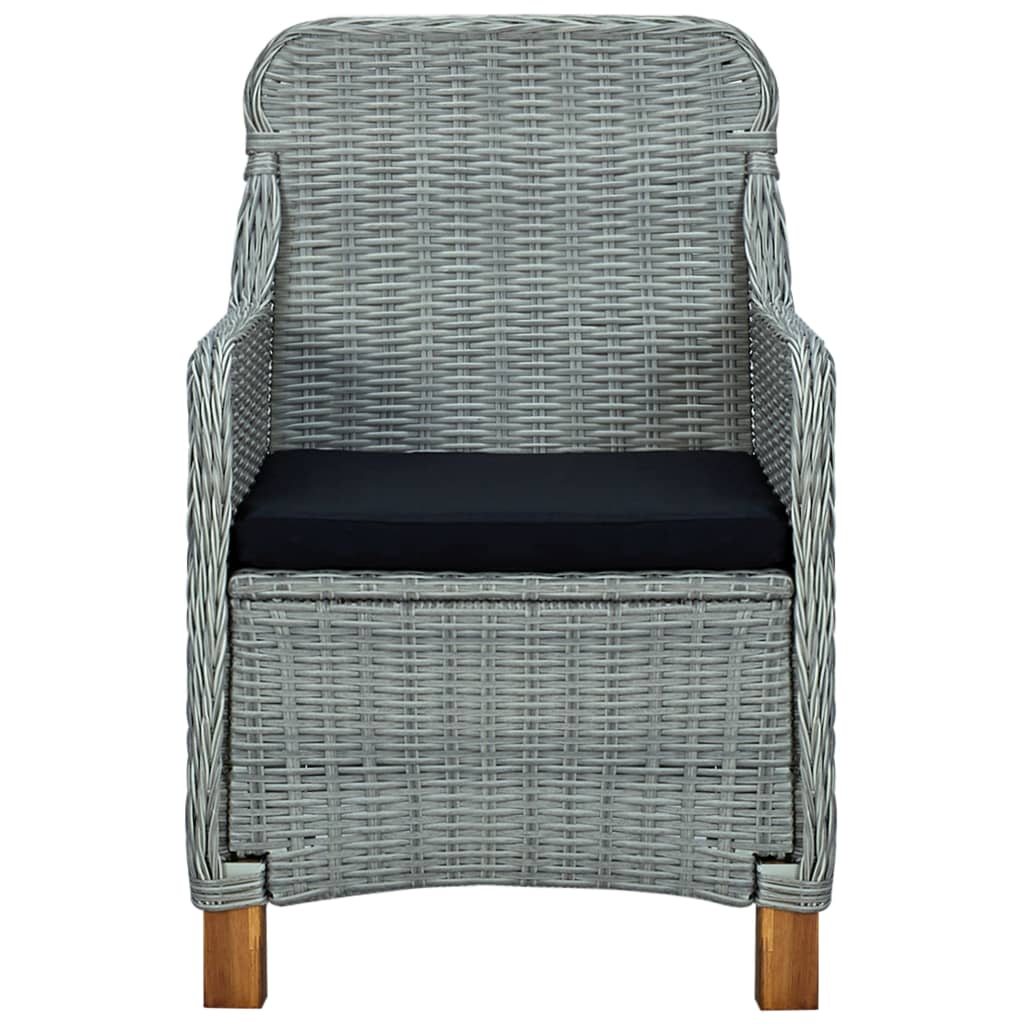 Ensemble à manger de jardin 3 pcs Gris clair