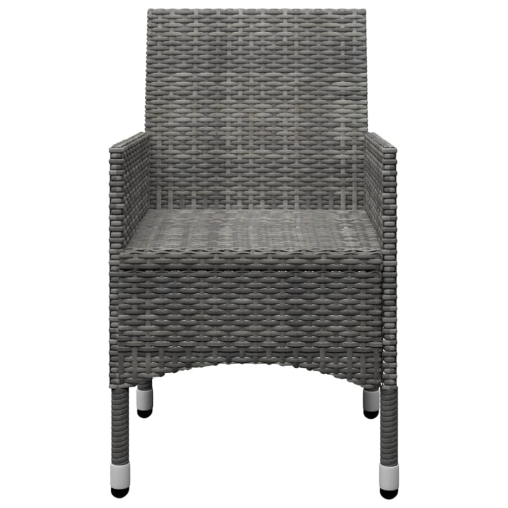 Ensemble à manger de jardin 5 pcs Gris