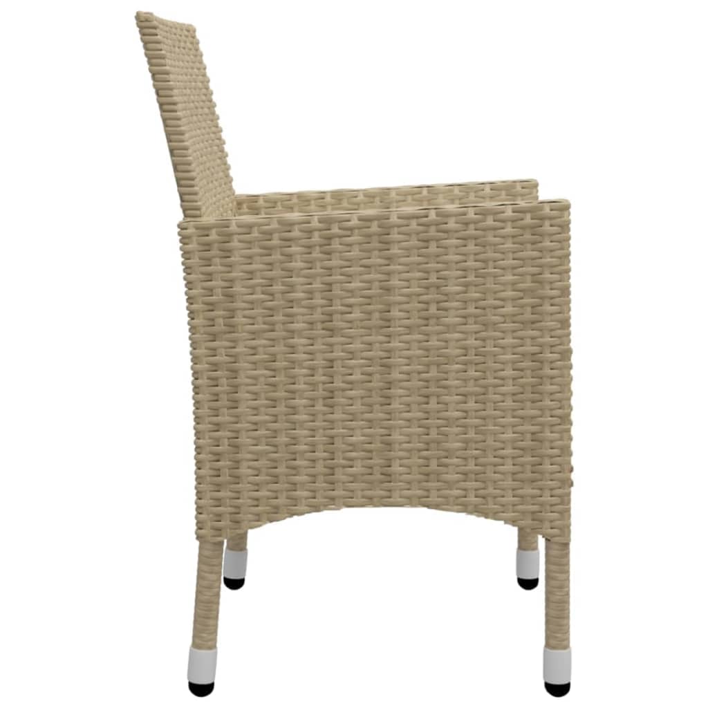 Ensemble à manger de jardin 5 pcs Beige