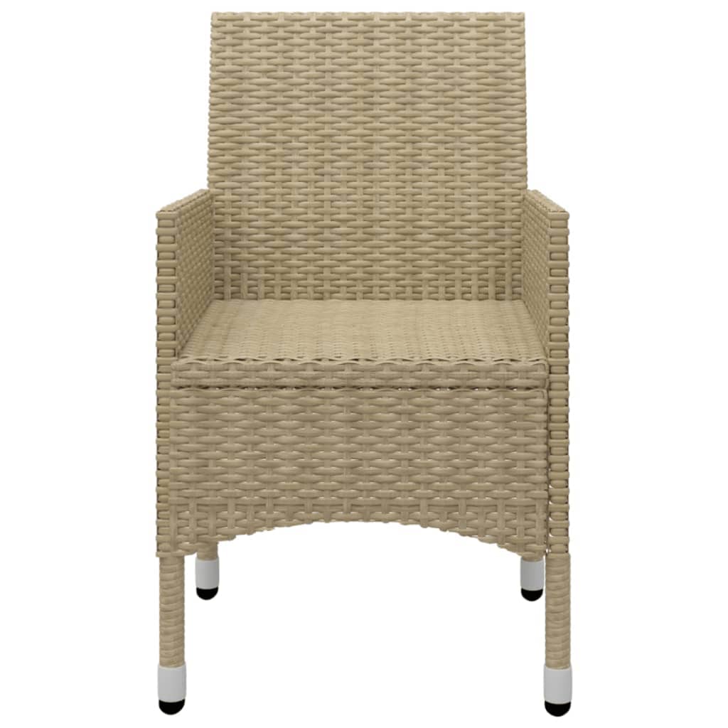 Ensemble à manger de jardin 5 pcs Beige
