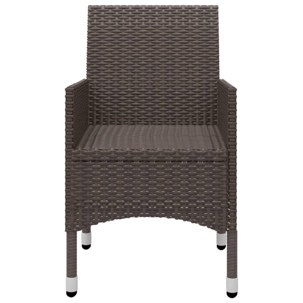 Ensemble à manger de jardin 5 pcs Marron