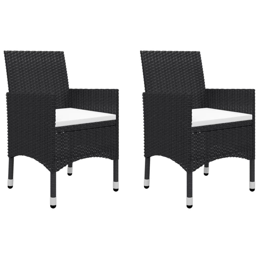 Ensemble à manger de jardin 5 pcs Noir