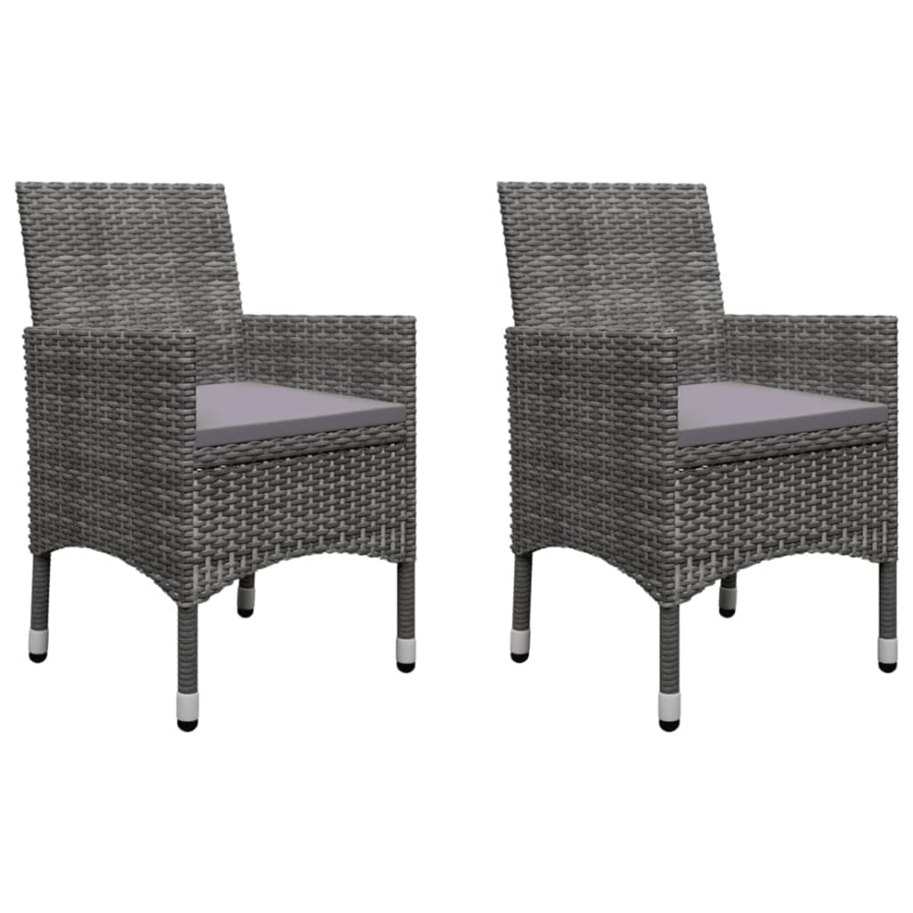 Ensemble à manger de jardin 5 pcs Gris