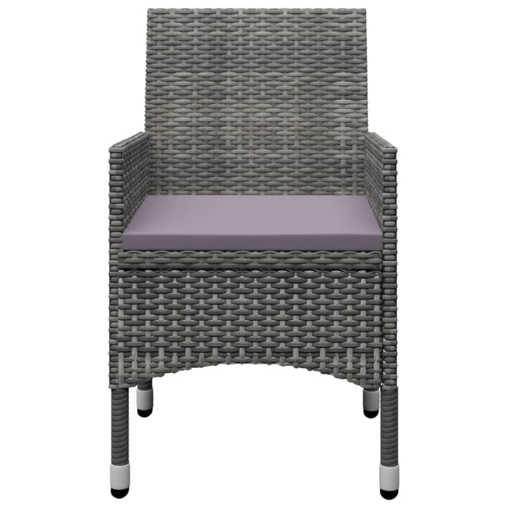 Ensemble à manger de jardin 5 pcs Gris