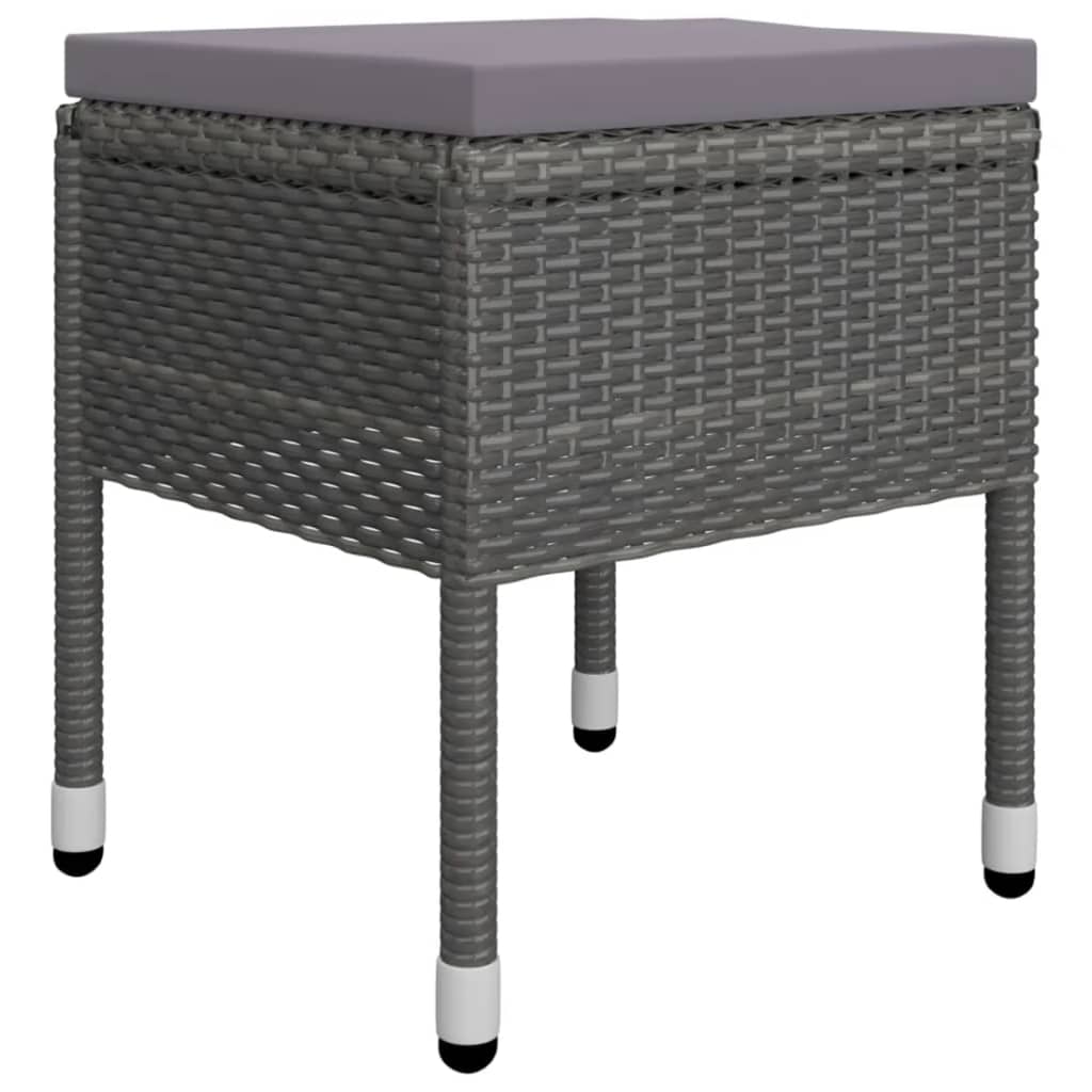 Ensemble à manger de jardin 5 pcs Gris