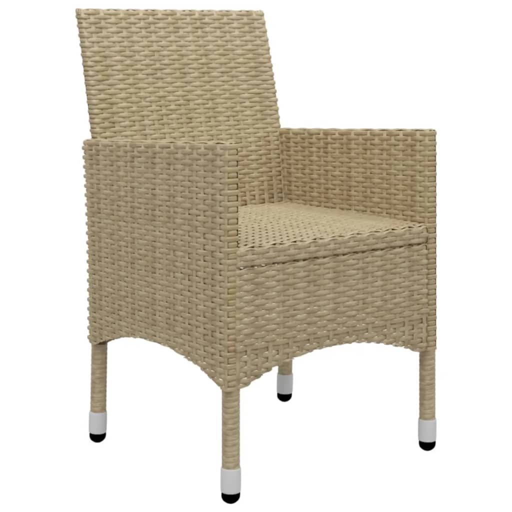 Ensemble à manger de jardin 5 pcs Beige