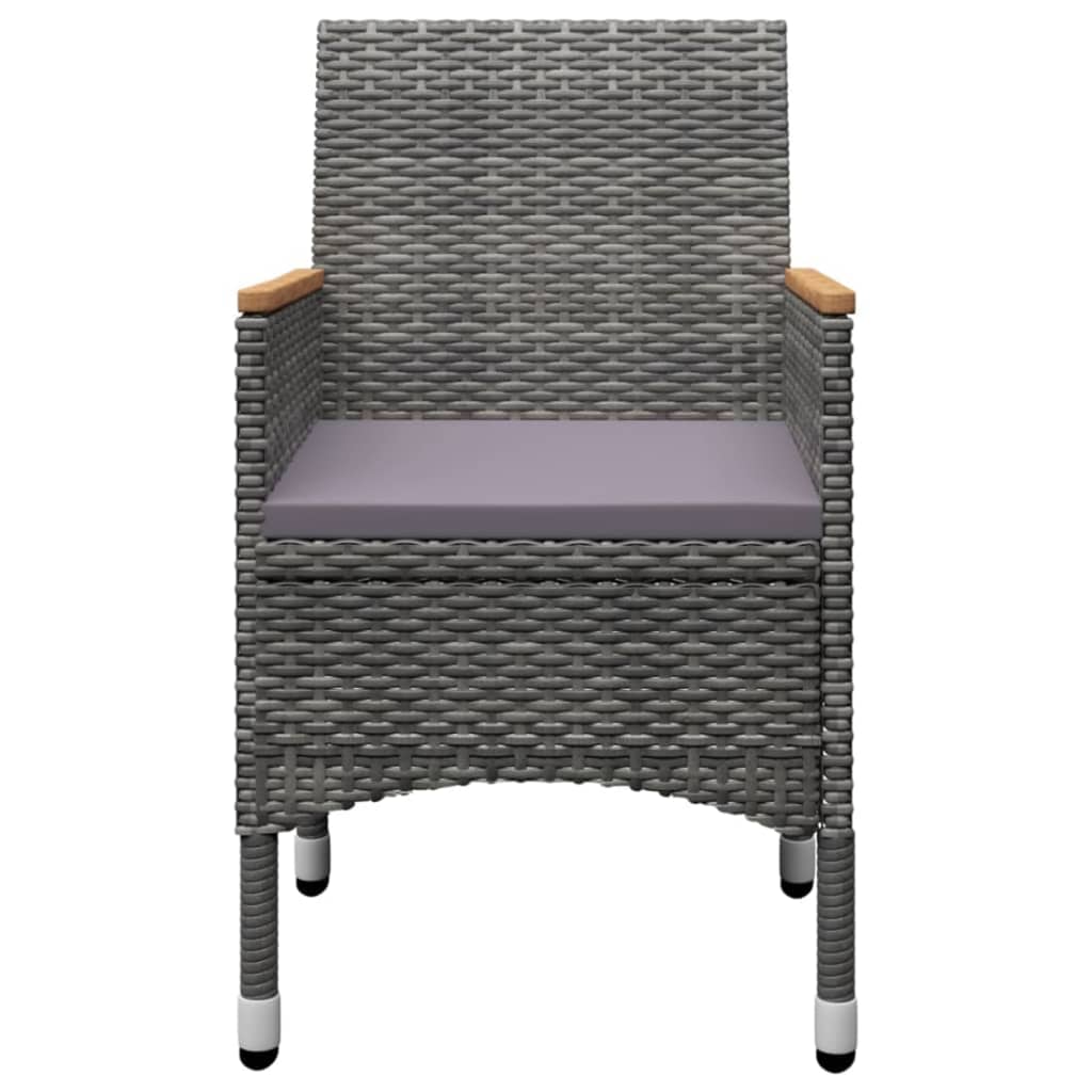 Ensemble à manger de jardin 5 pcs Gris