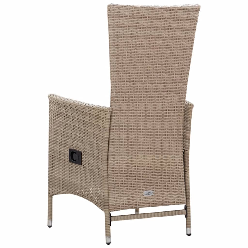 Ensemble à manger de jardin 5 pcs Beige