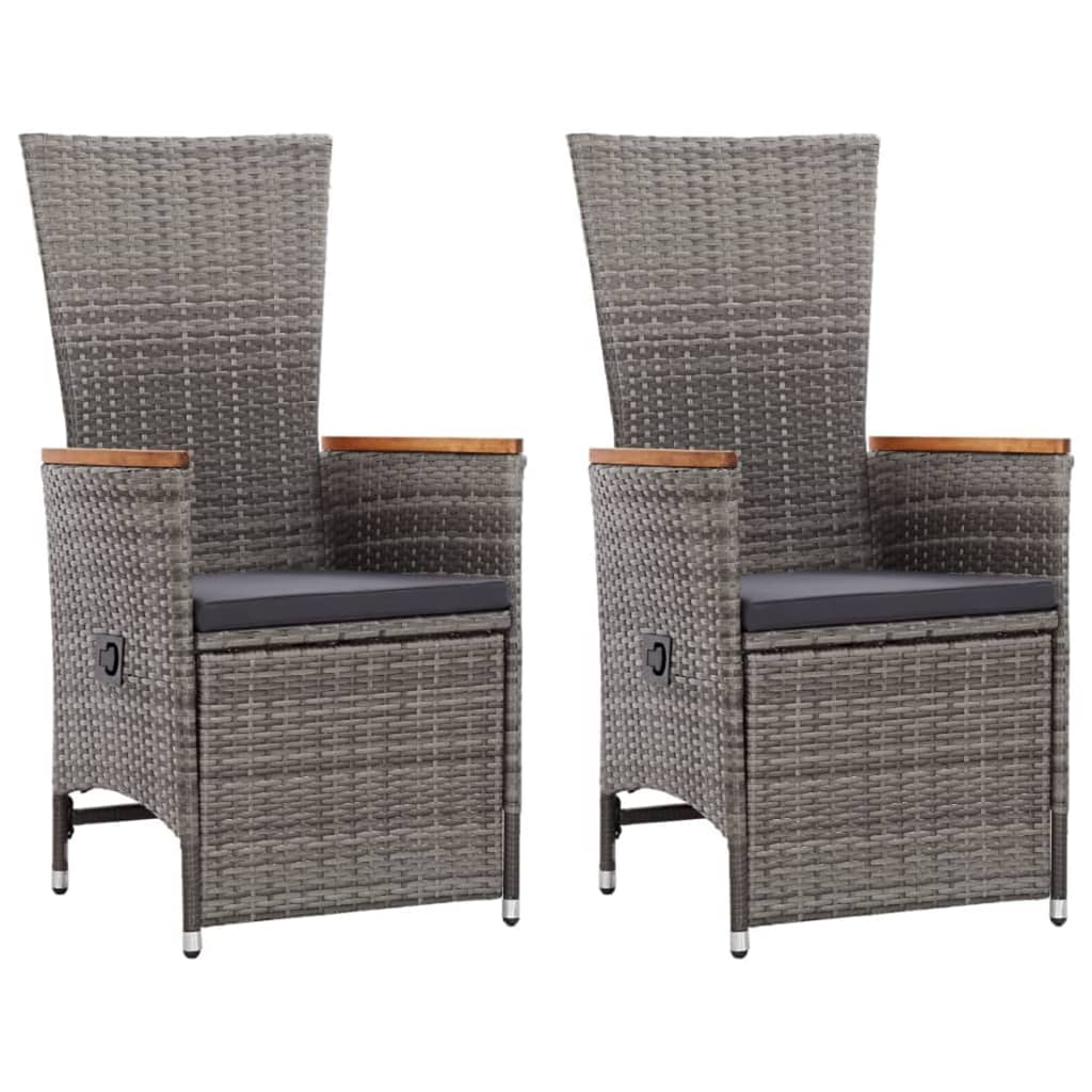 Ensemble à manger de jardin 5 pcs Gris
