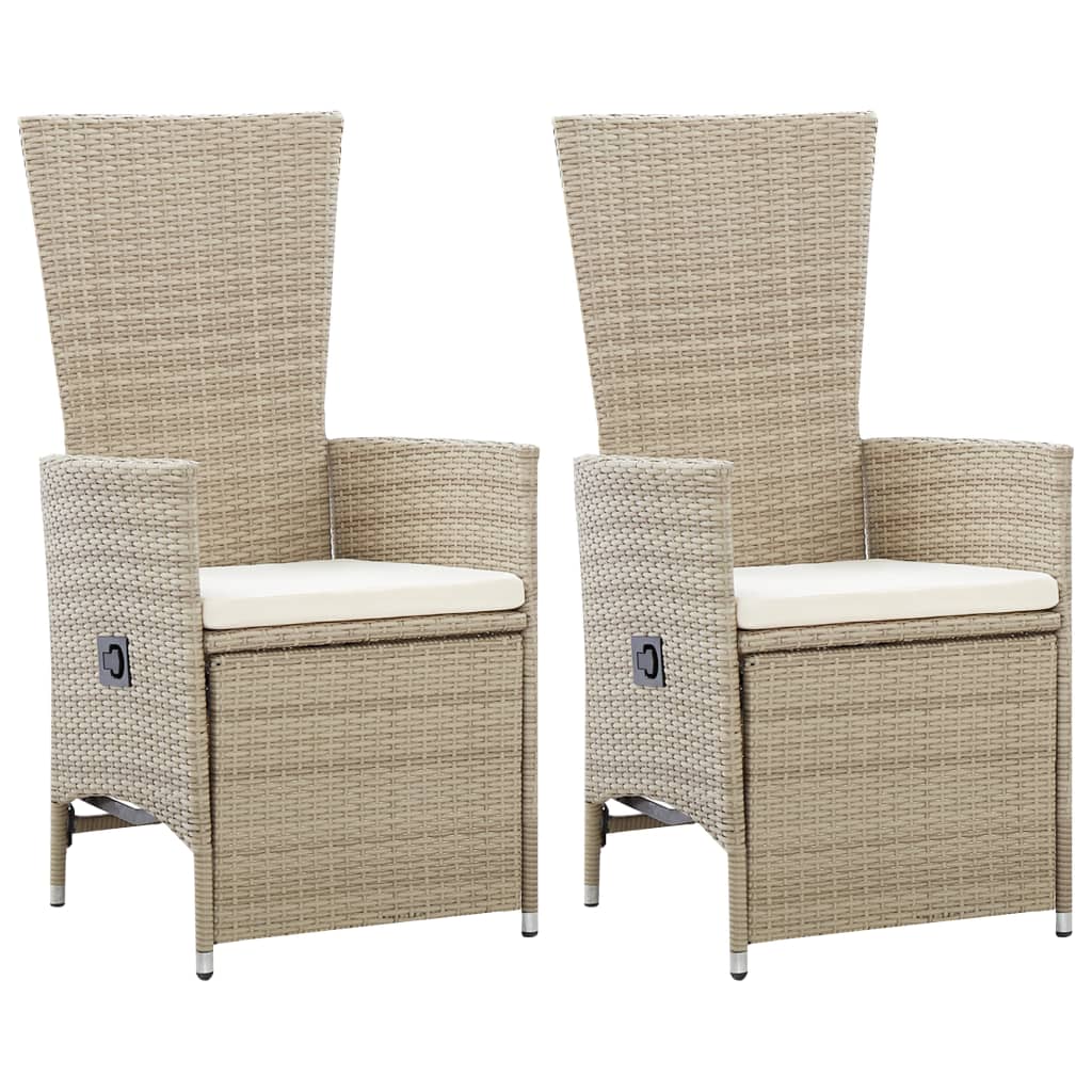 Ensemble à manger de jardin 5 pcs Beige