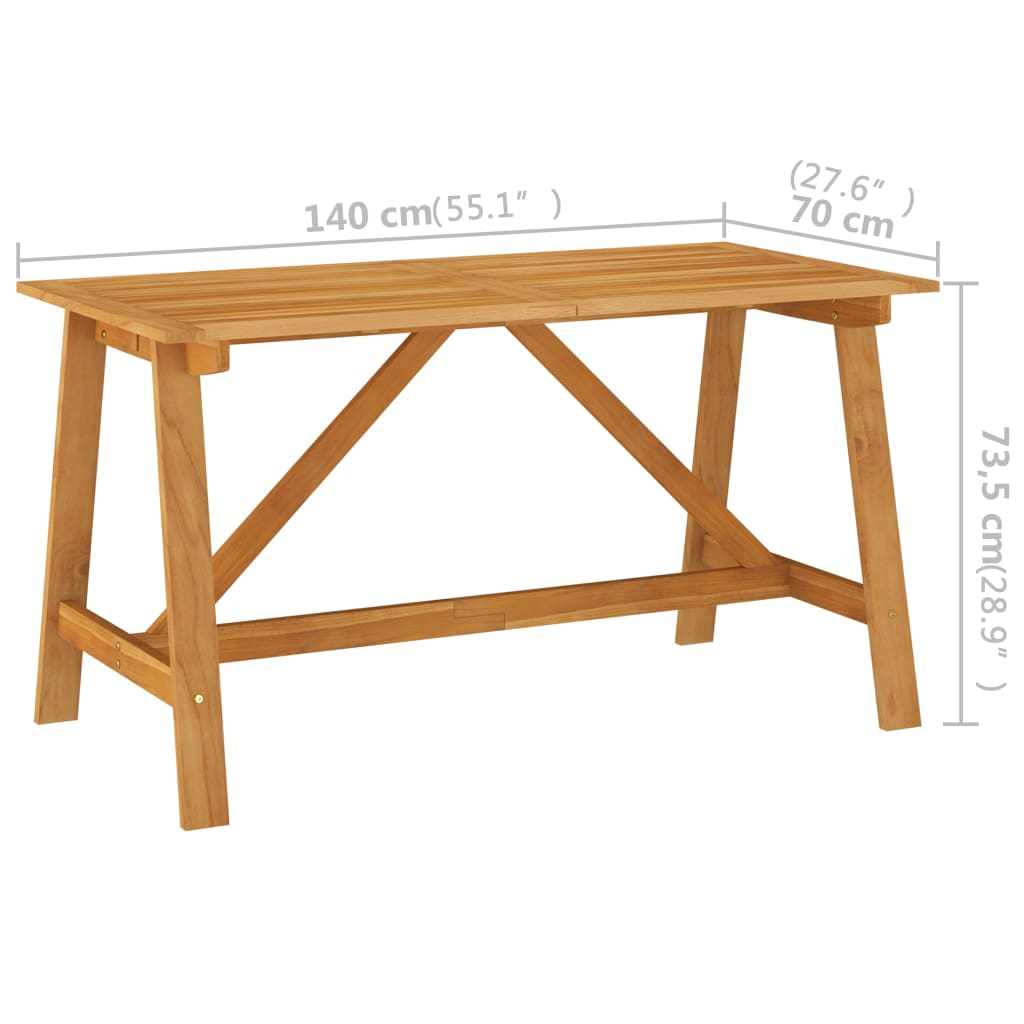 Ensemble à manger de jardin 5 pcs Beige