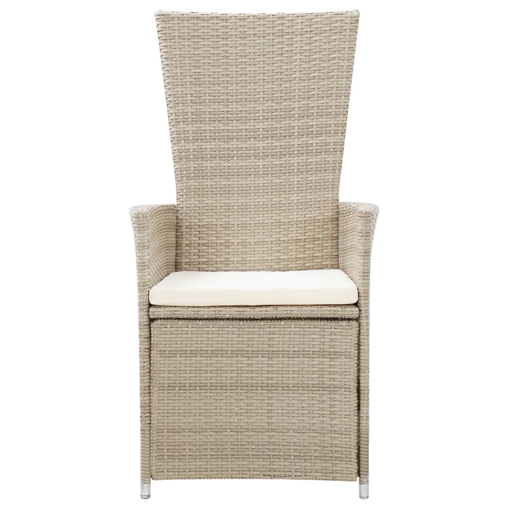 Ensemble à manger de jardin 5 pcs Beige