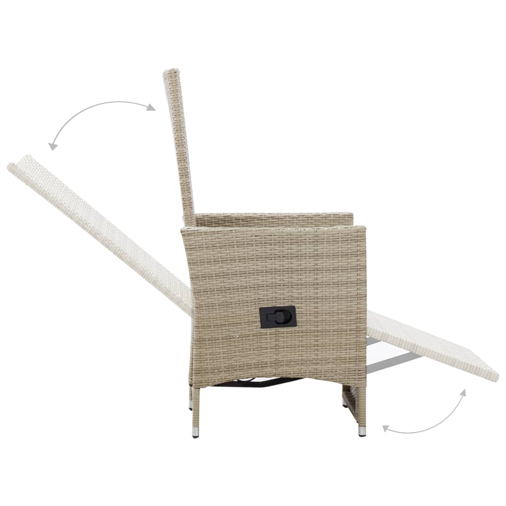 Ensemble à manger de jardin 5 pcs Beige