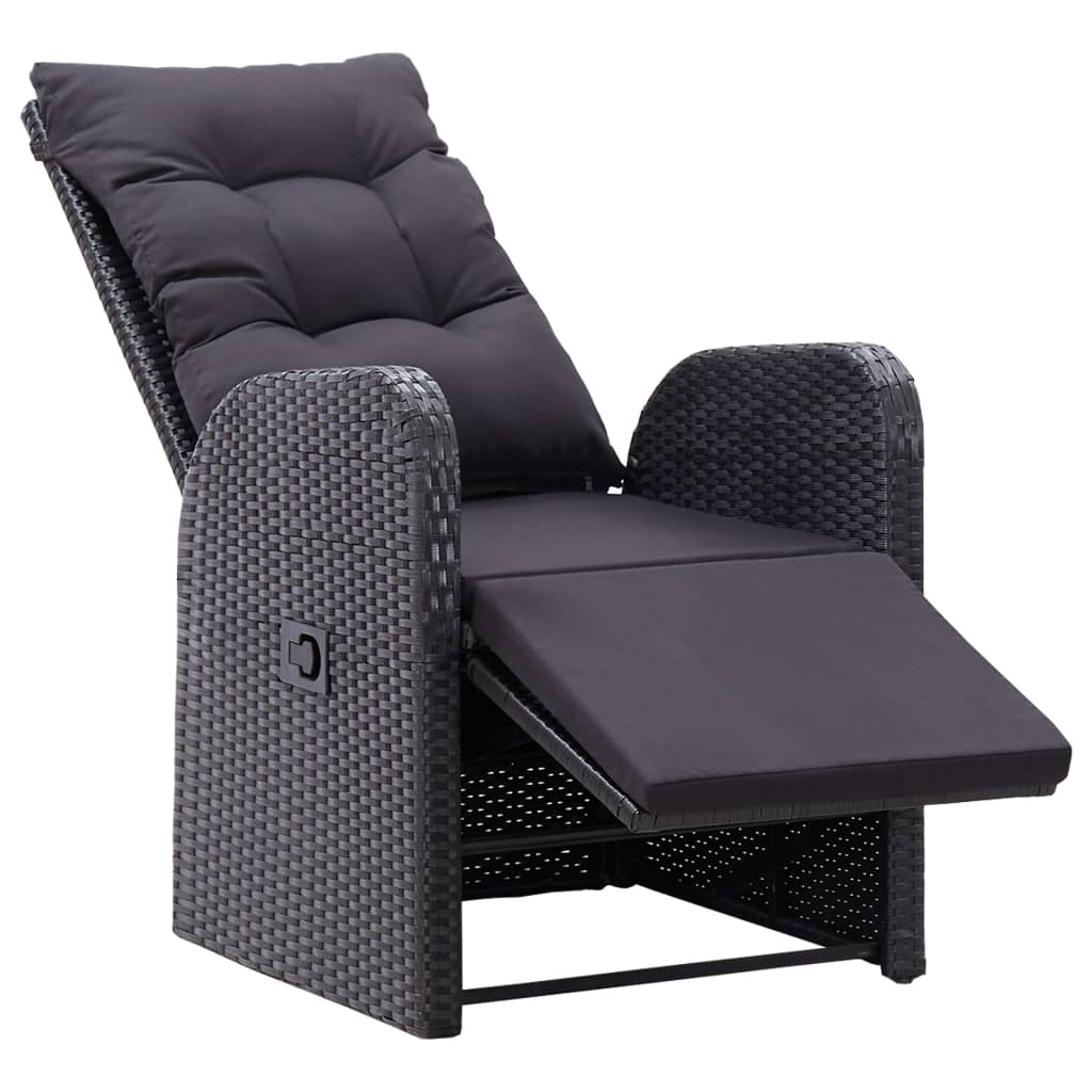 Ensemble à manger de jardin 5 pcs Noir