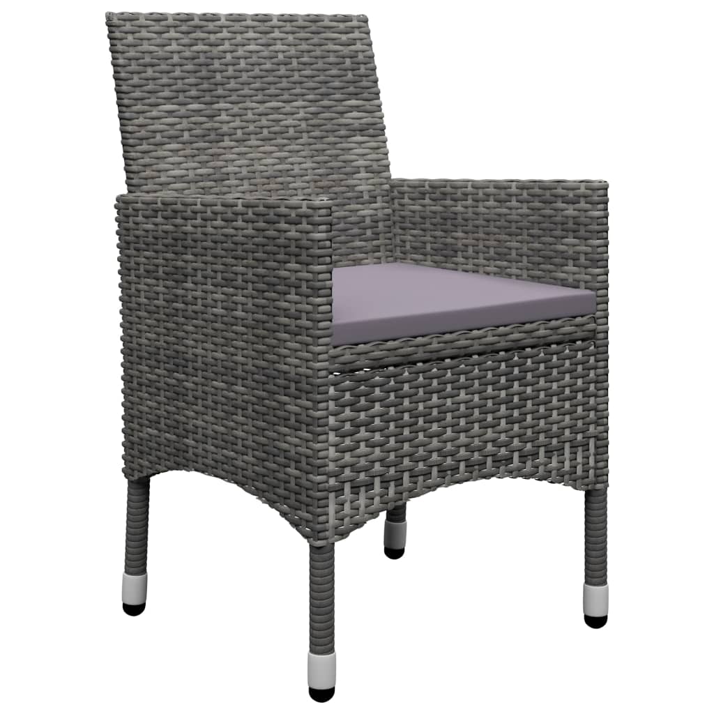 Ensemble à manger de jardin 9 pcs Gris