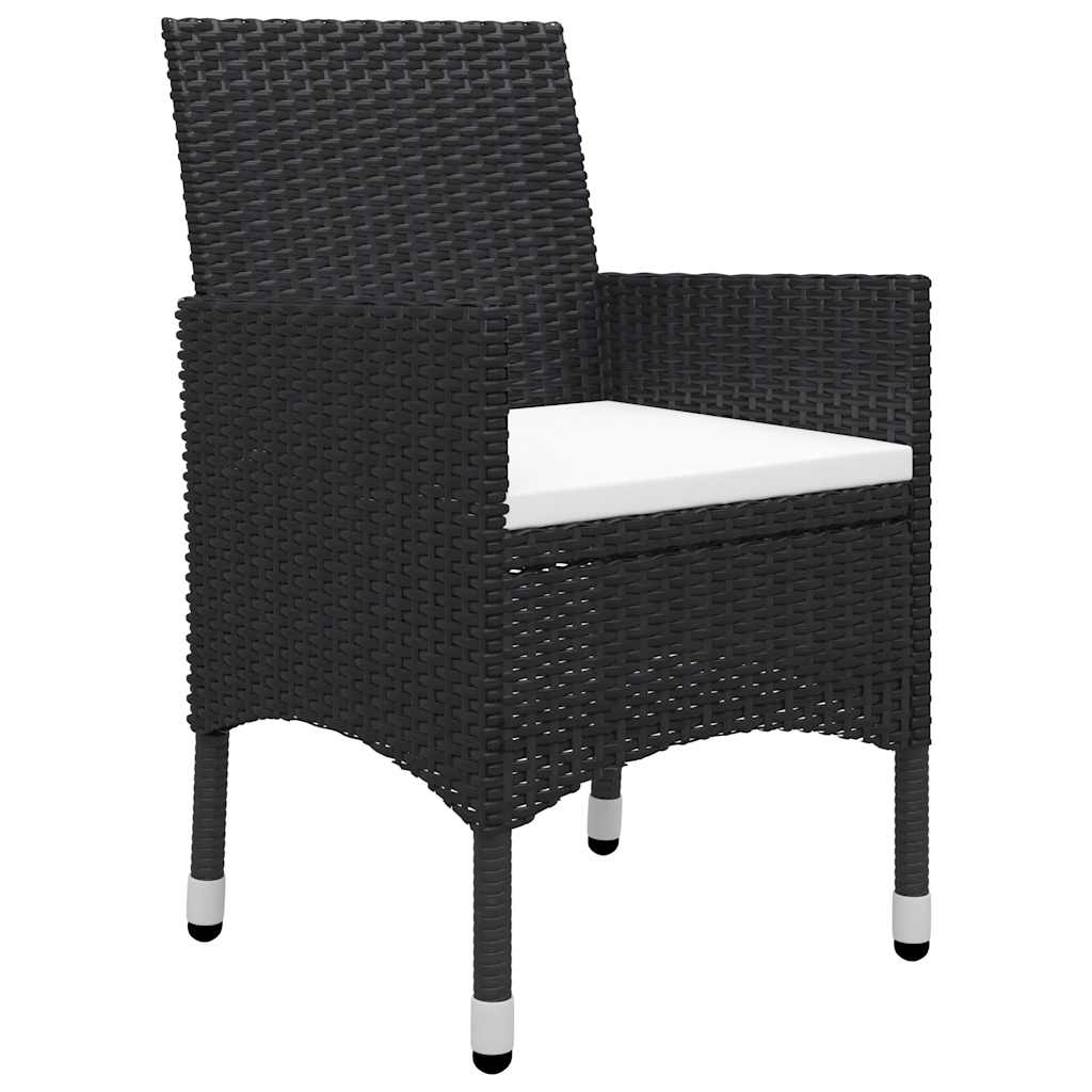 Ensemble à manger de jardin 5 pcs Noir