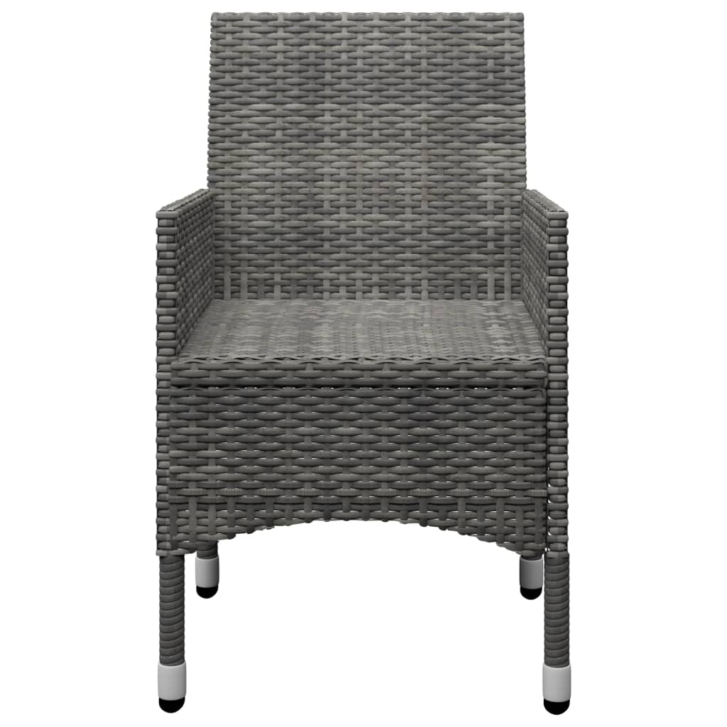 Ensemble à manger de jardin 5 pcs Gris