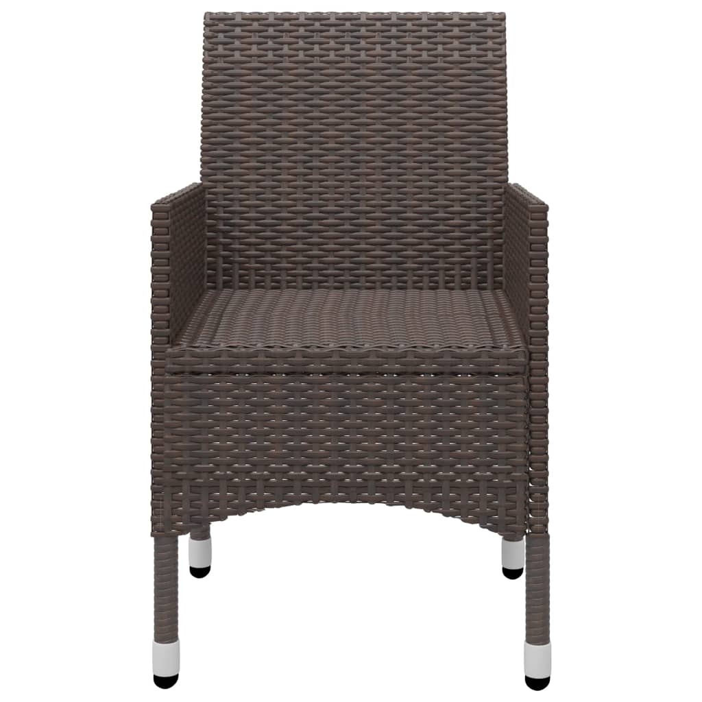 Ensemble à manger de jardin 5 pcs Marron